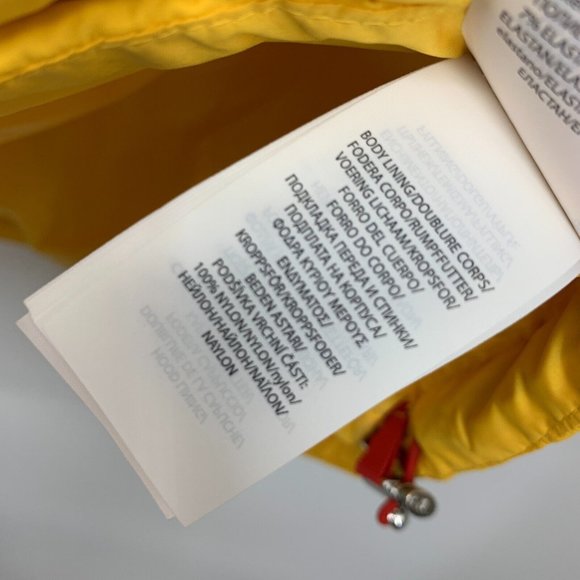 Polo Ralph Lauren Puffer Jacket Down Fill Glacier Hooded Yellow Blue - Picture 15 of 16